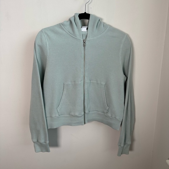 TNA Aritzia Waffle Zip-Up Hoodie - Picture 2 of 9